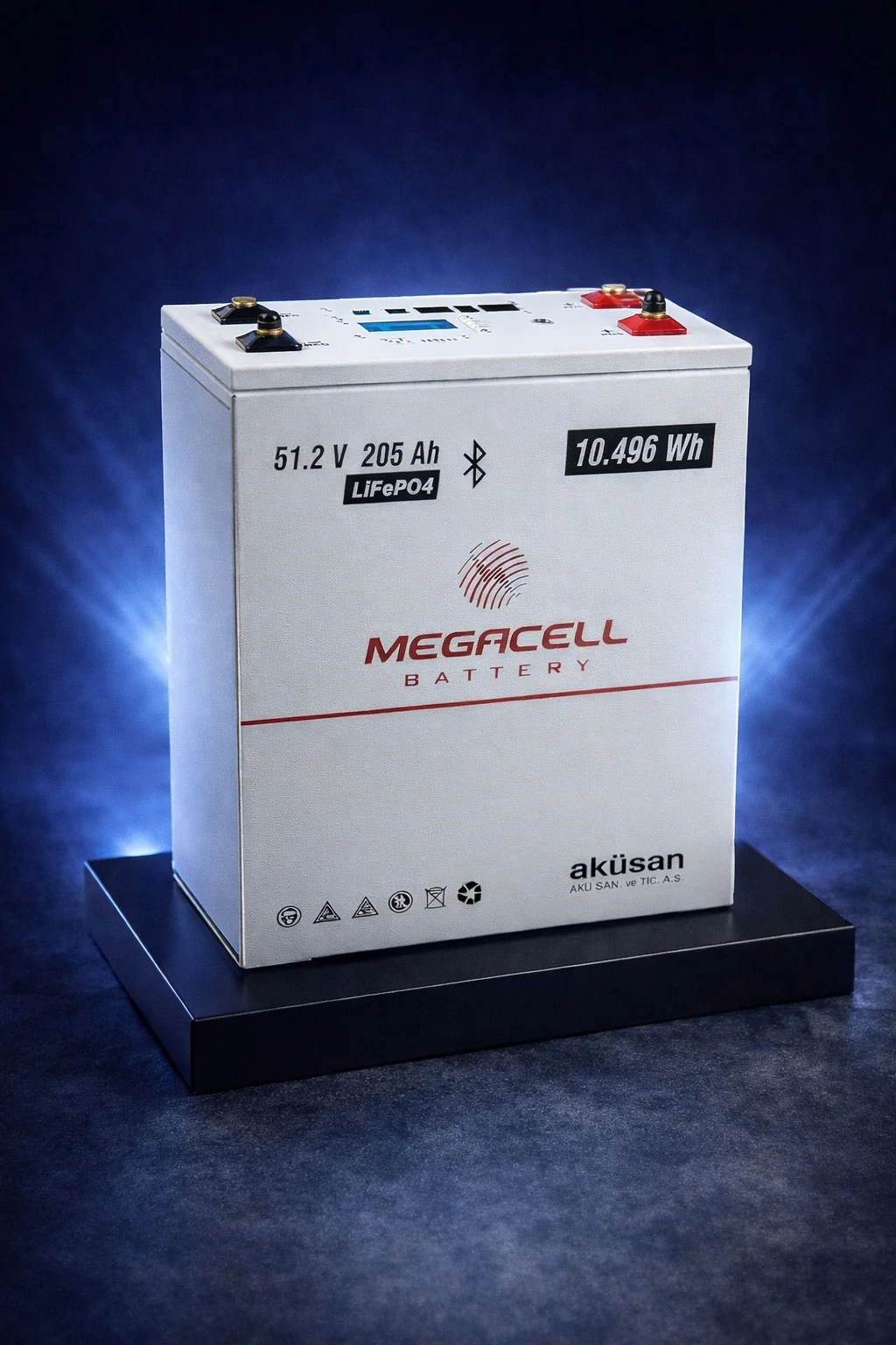 Megacell 51,2V 205Ah LiFePO₄ Lityum Demir Fosfat Batarya