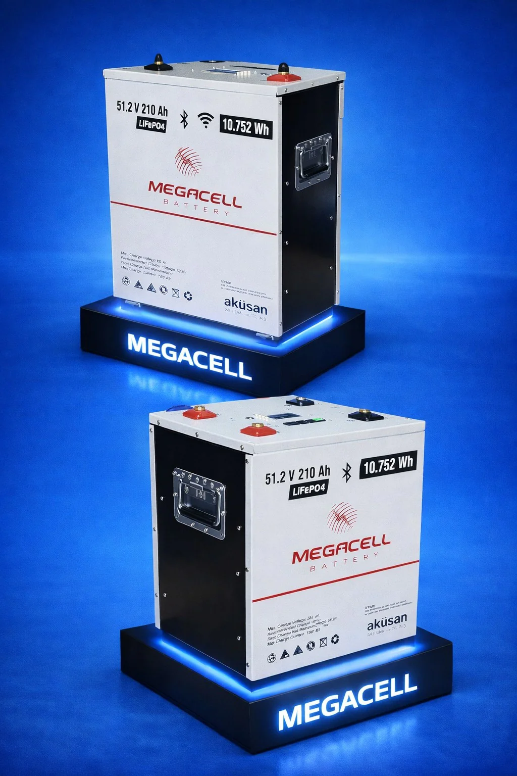 Megacell 51,2V 210 Ah LiFePO₄ Lityum Demir Fosfat Batarya