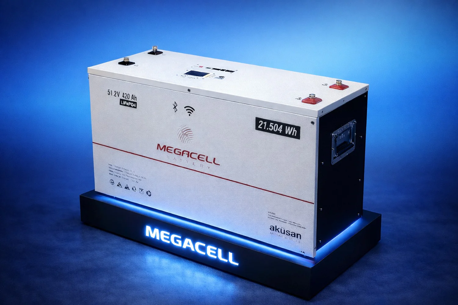 Megacell 51,2V 420 Ah LiFePO₄ Lityum Demir Fosfat Batarya